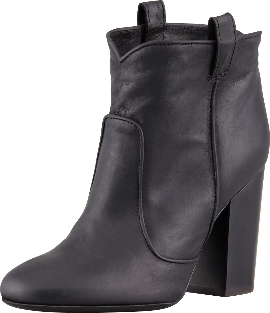 Laurence Dacade Pete Pull-On Leather Ankle Boot, Black