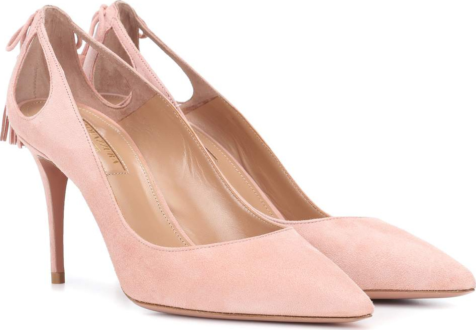 Aquazzura Forever Marilyn 85 suede pumps