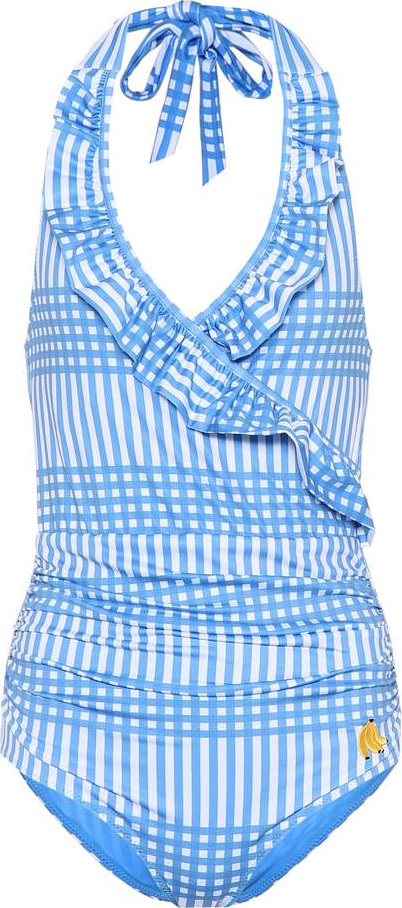 Ganni Exclusive to mytheresa.com – Aroa printed halterneck swimsuit