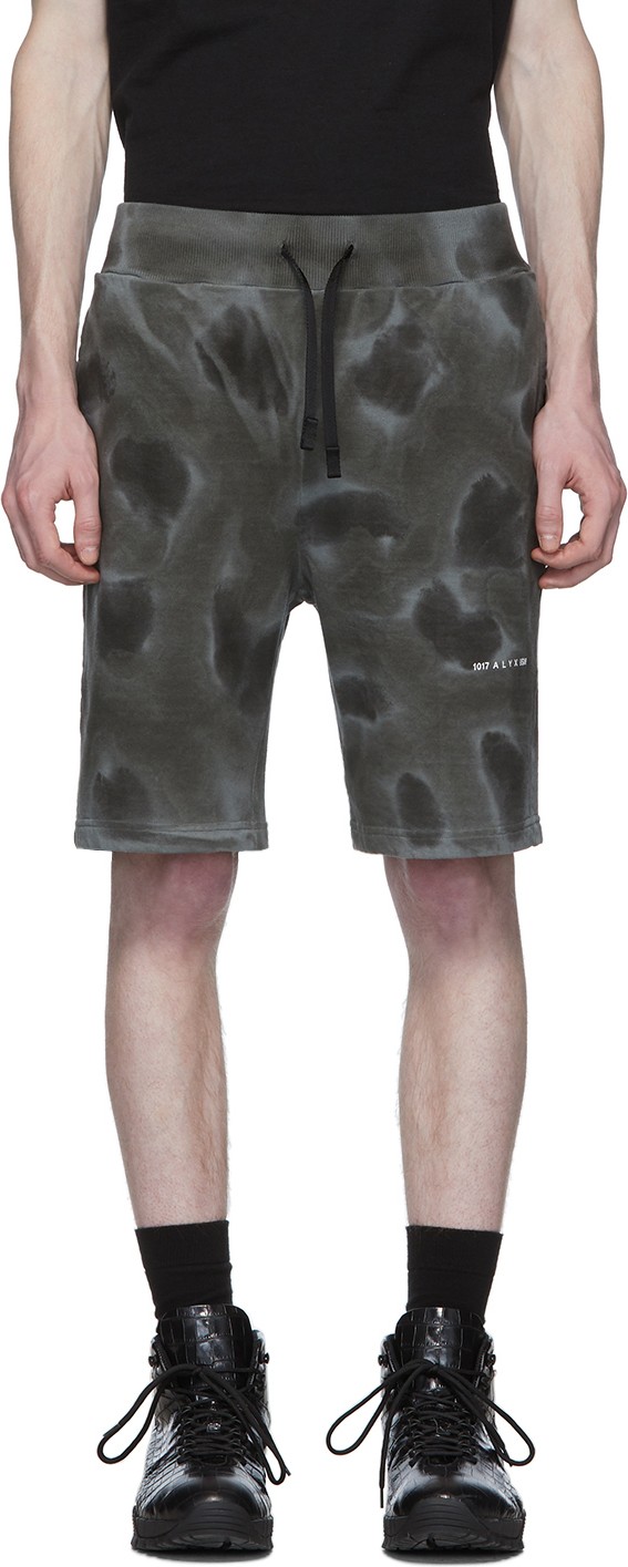 1017 ALYX 9SM Black Dyed Pattern Shorts
