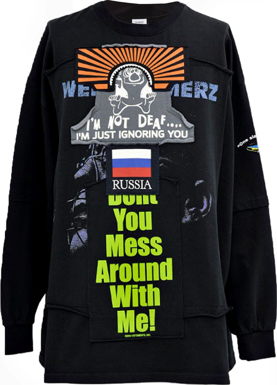 Vetements Patchwork long sleeve sweater