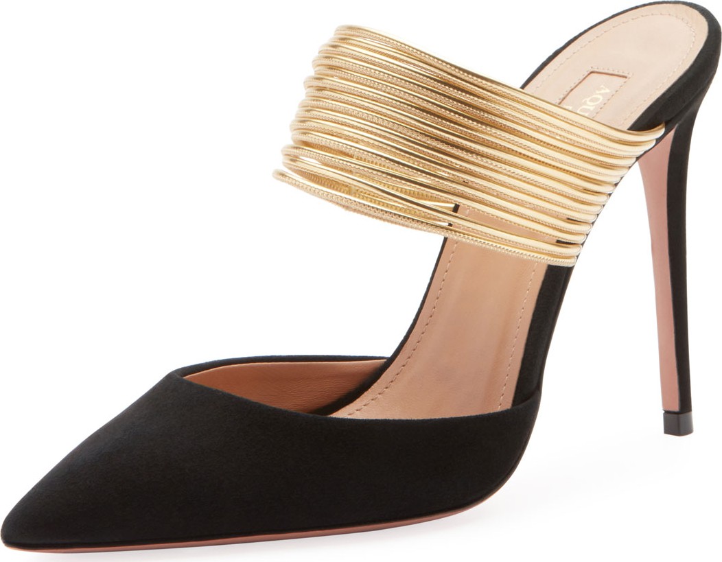 Aquazzura New Rendez Vou Slide Mules
