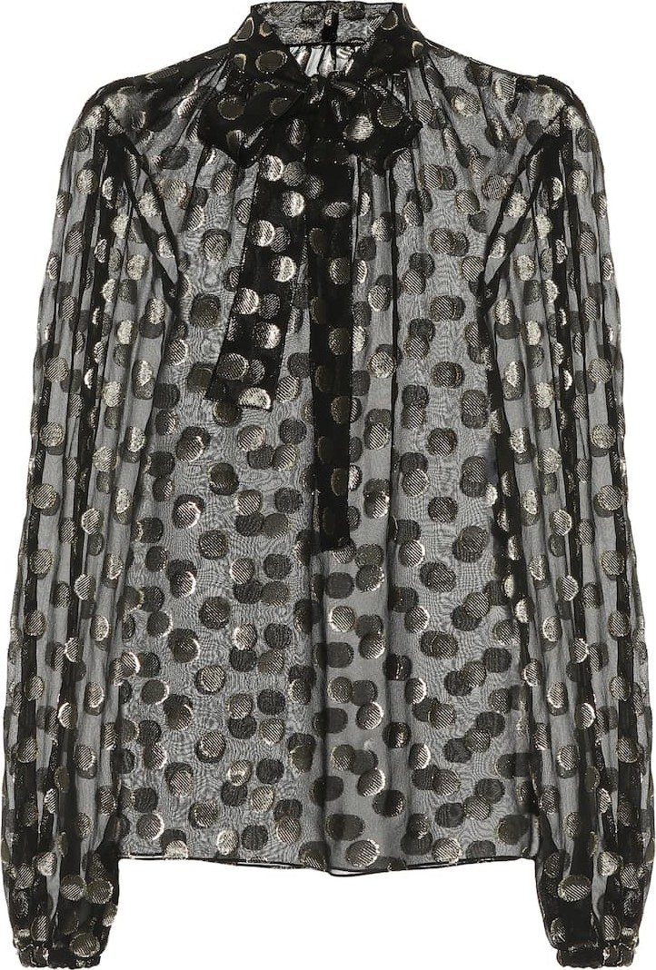 Dolce & Gabbana Fil coupé silk blouse