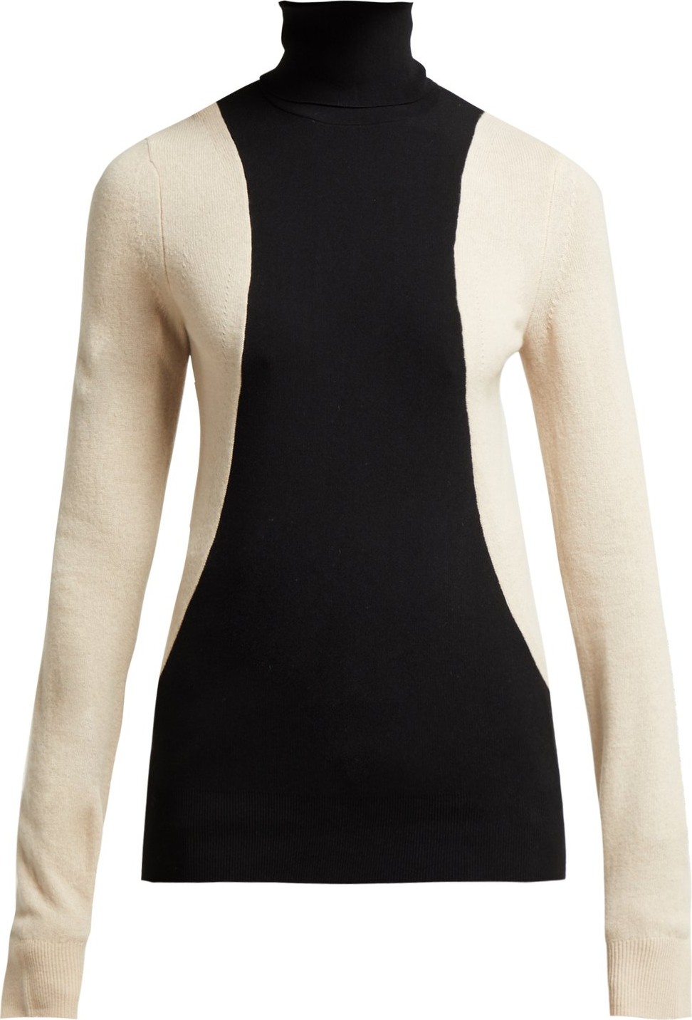 Helmut Lang Colour-block wool-blend roll-neck sweater