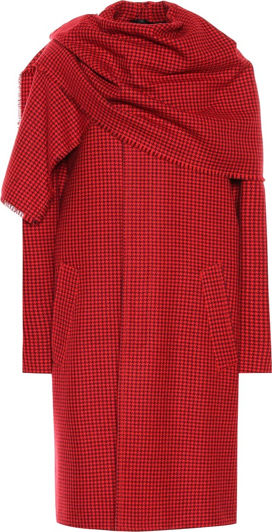 Balenciaga Virgin wool scarf coat