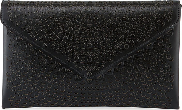 Alaïa Vienne Laser-Cut Leather Envelope Clutch Alaïa Vienne Laser-Cut Leather Envelope Clutch