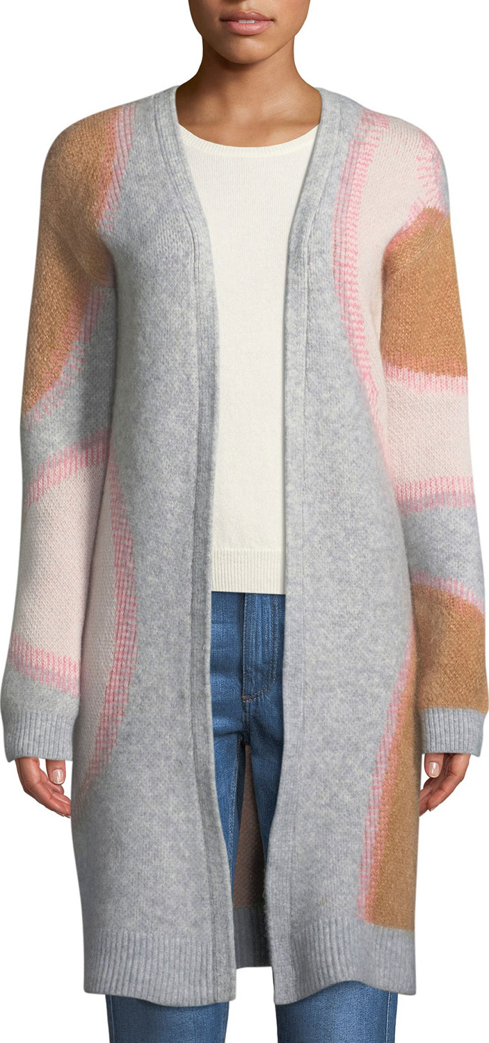 Tabula Rasa Drawa Long Open-Front Wool/Mohair Cardigan