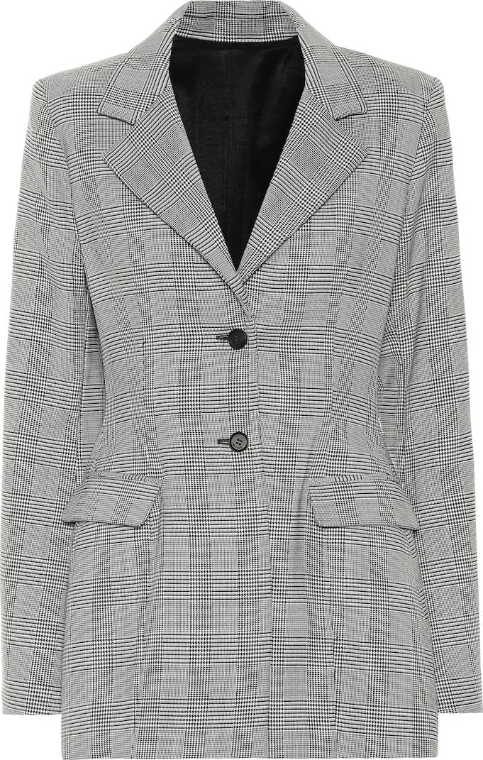 Unravel Check wool-blend blazer