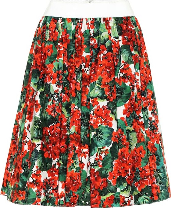 Dolce & Gabbana Floral cotton skirt