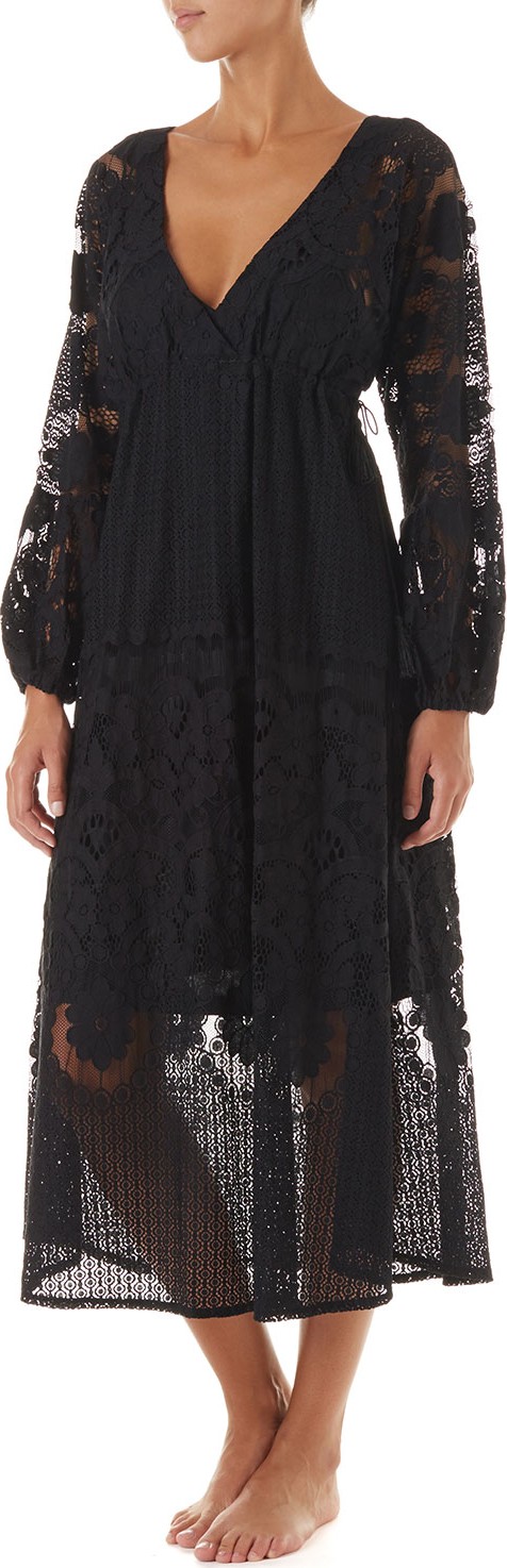 Melissa Odabash Melissa Lace Long-Sleeve Coverup Dress