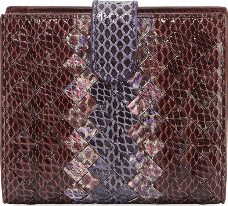 Bottega Veneta French Woven Leather Bi-Fold Wallet