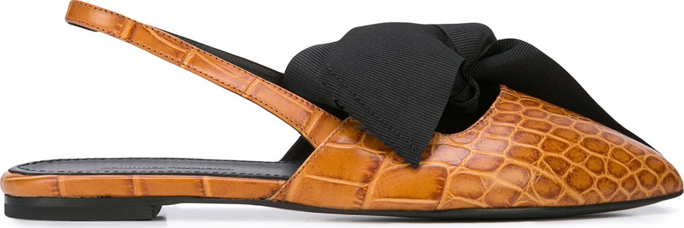 Marques'Almeida bow detail slingback ballerina flats