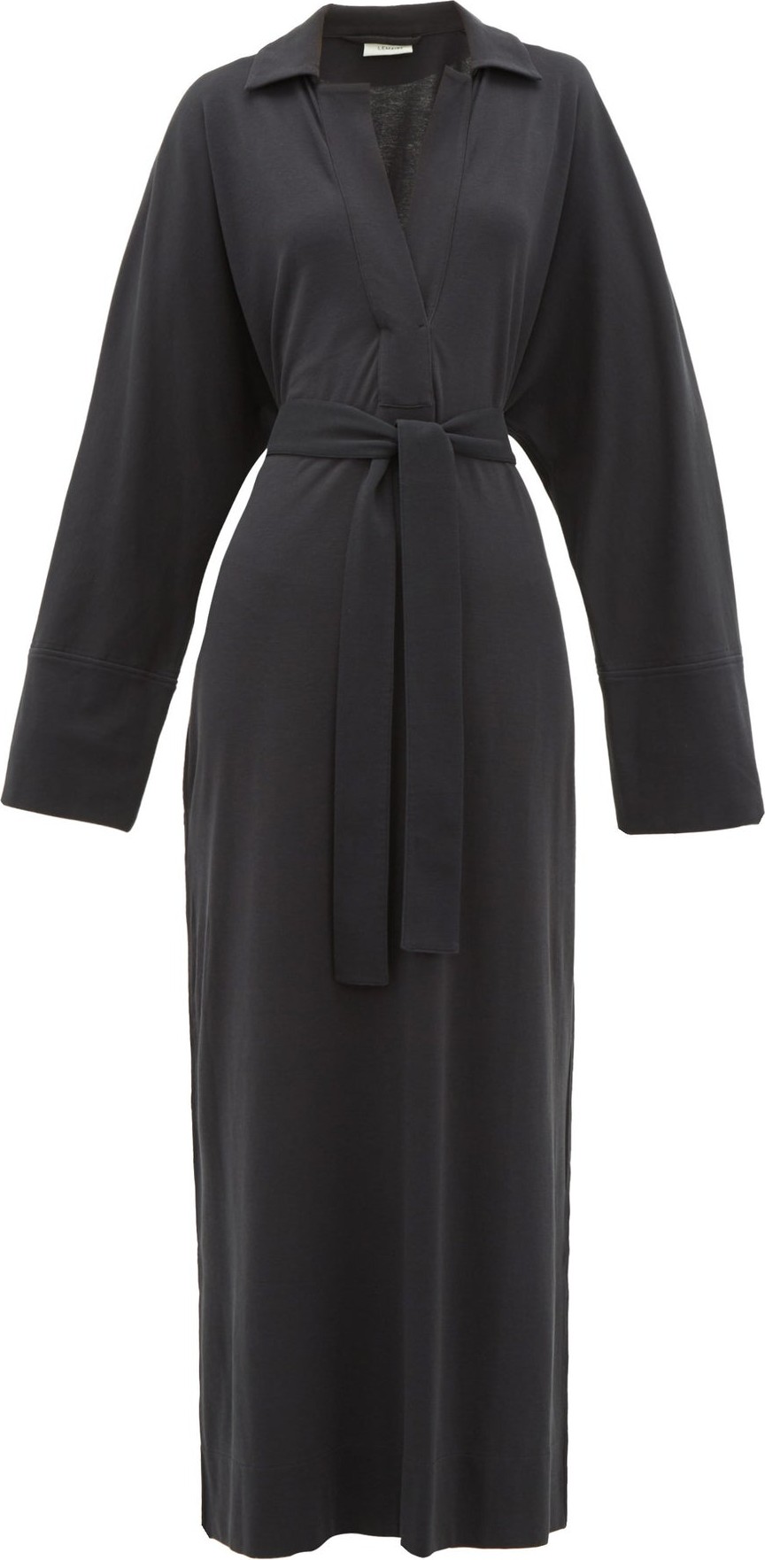Lemaire Polo-collar belted cotton-jersey shirtdress
