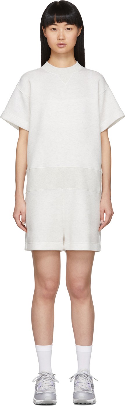 Sacai Grey Sponge Sweat Jumpsuit