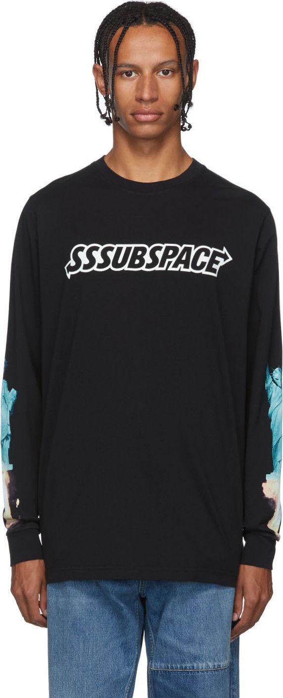 SSS World Corp Black 'SSSubspace' Go Home Long Sleeve T-Shirt