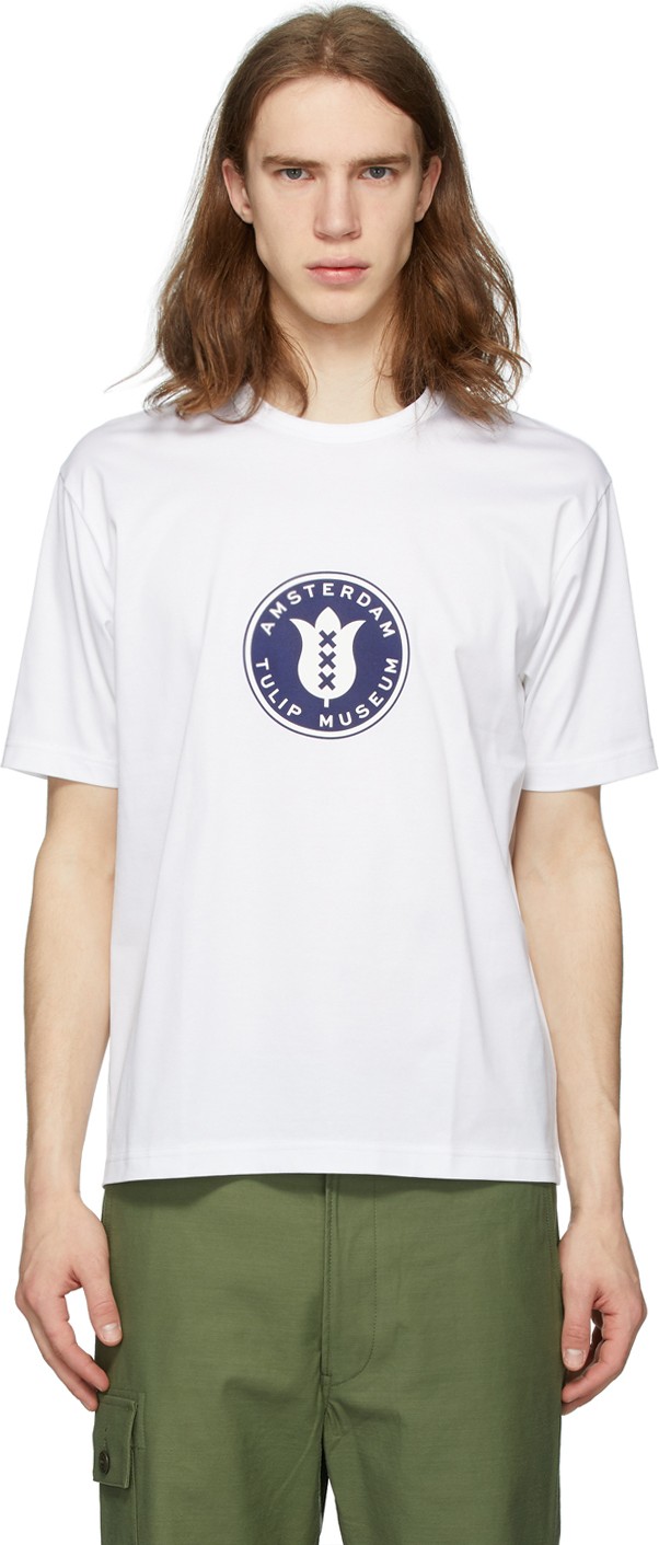 Junya Watanabe White 'Tulip Museum' T-Shirt