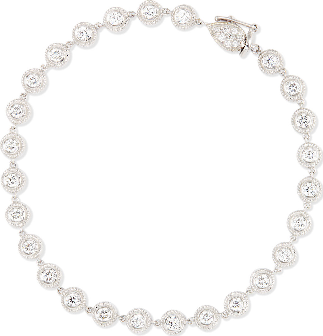 Rahaminov 18K White Gold Round Diamond Bracelet