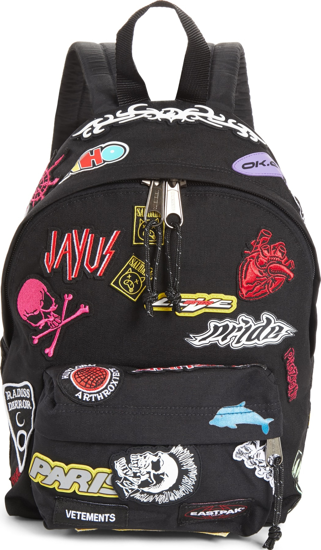 Vetements Mini Embroidered Sticker Backpack