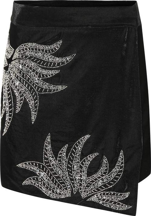 DODO BAR OR Embellished velvet miniskirt
