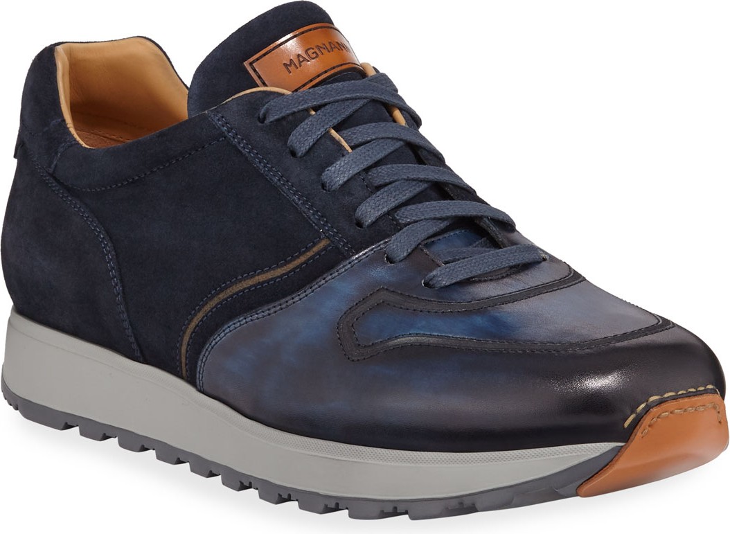 MAGNANNI Men's Leather & Suede Sneakers