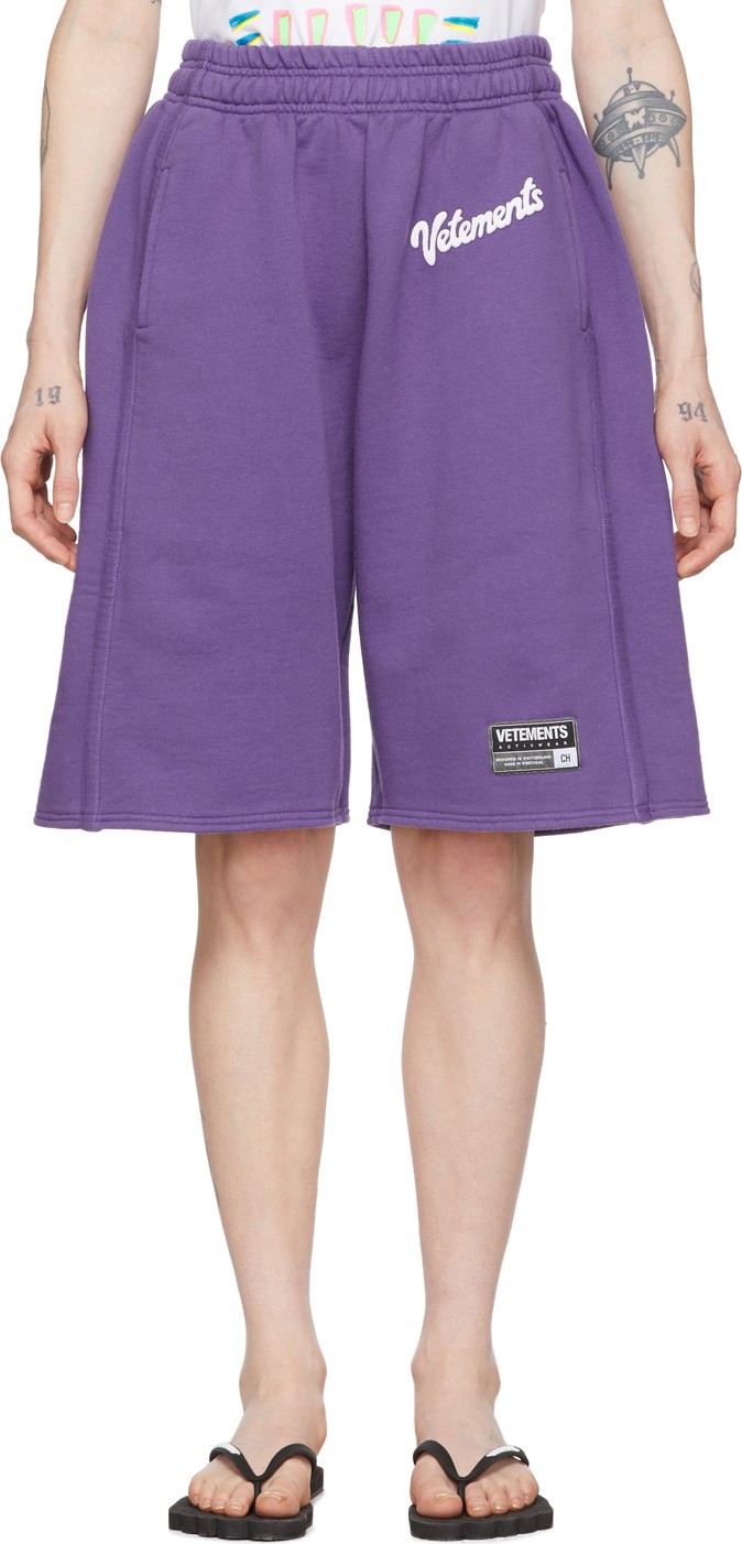 Vetements Purple Milka Shorts
