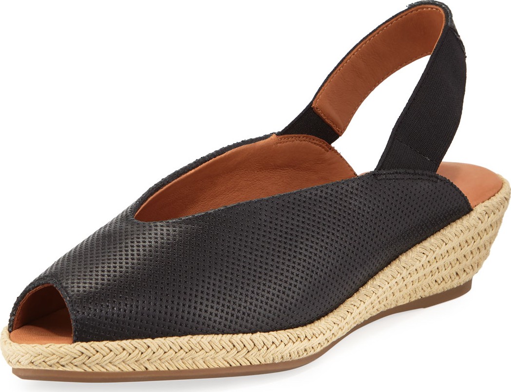 Gentle Souls Luci Slingback Demi-Wedge Espadrilles