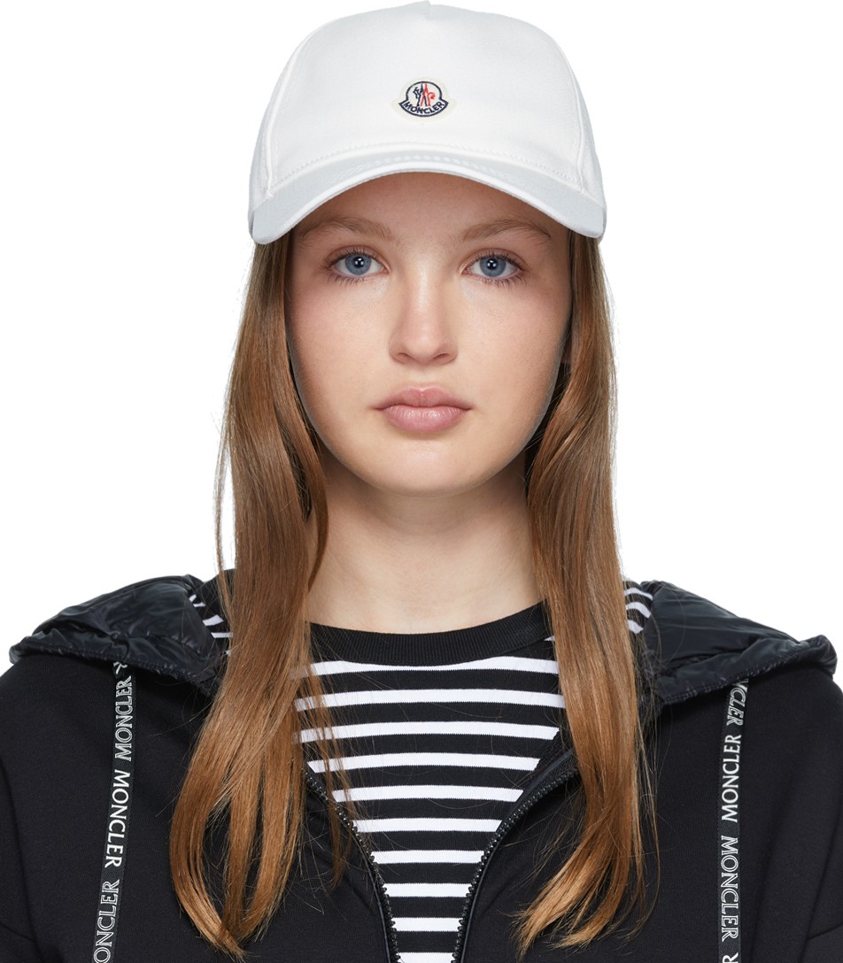 Moncler White Baseball Cap