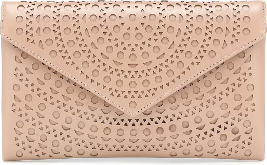 Alaïa Oum envelope leather clutch