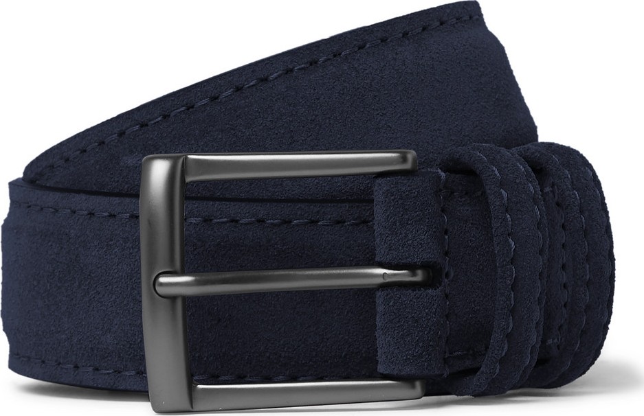 Anderson's 3.5cm Navy Suede Belt