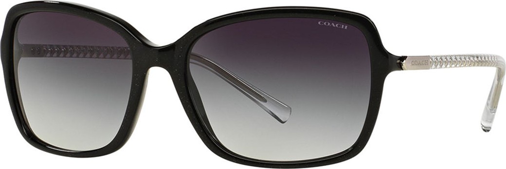COACH Square Gradient Sunglasses w/ Transparent Arms