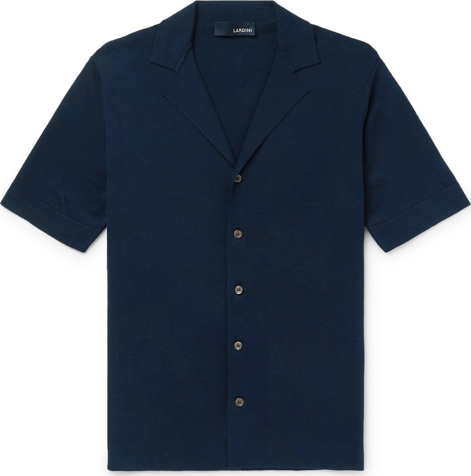 Lardini Slim-Fit Camp-Collar Cotton Shirt