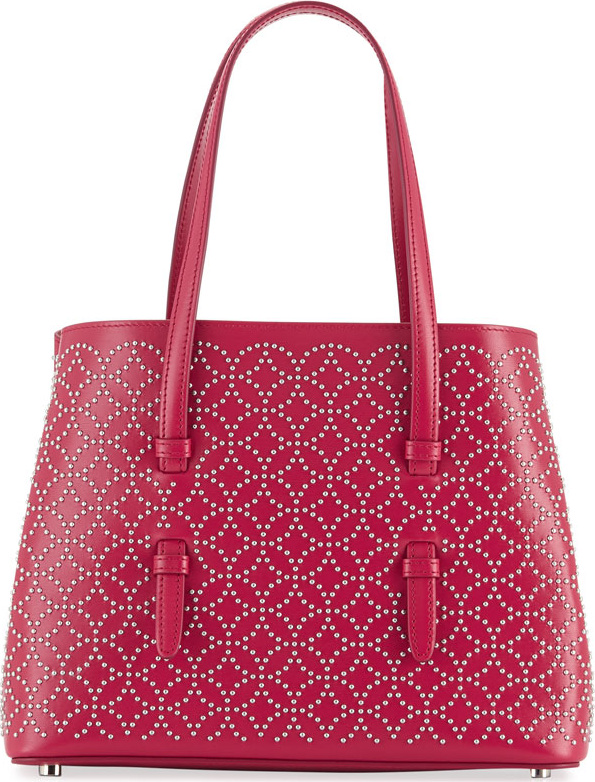 Alaïa Studded Mini Tote Bag, Pink