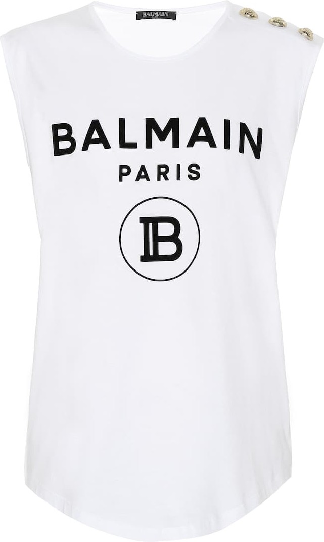 Balmain Logo cotton top