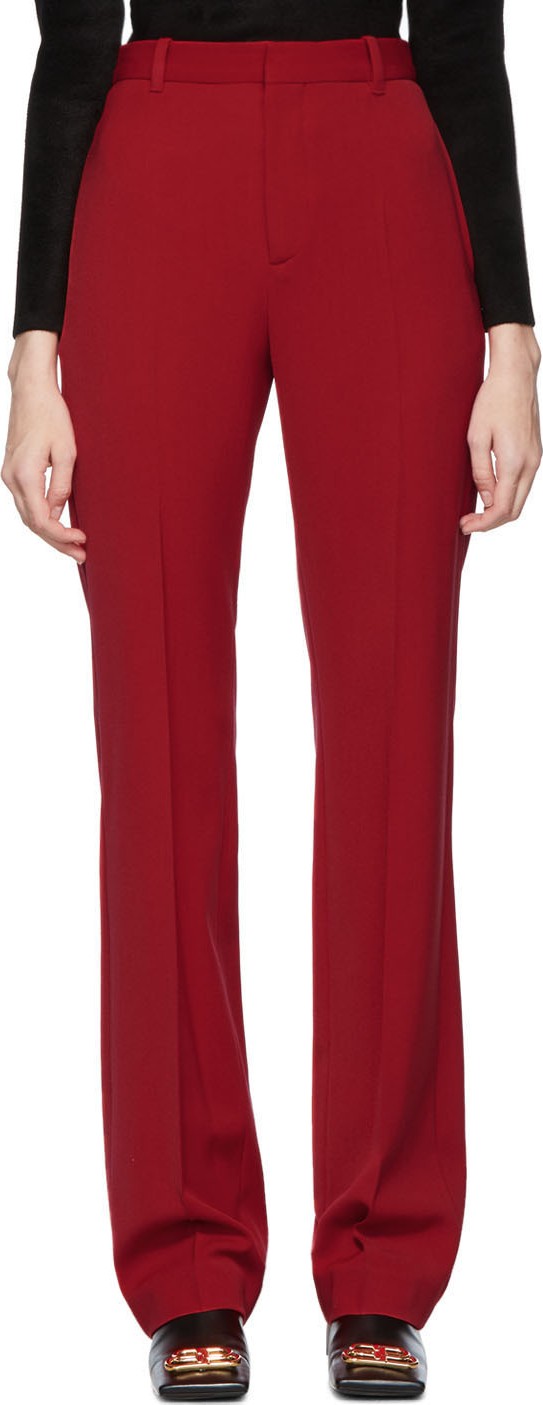 Balenciaga Red Tailored Trousers
