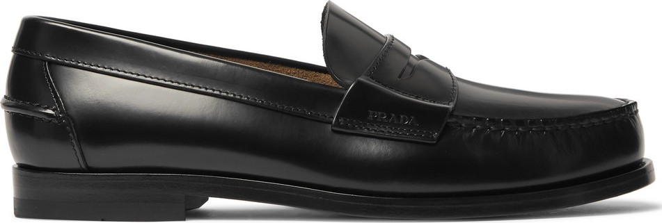 Prada Spazzolato Leather Penny Loafers Prada Spazzolato Leather Penny Loafers
