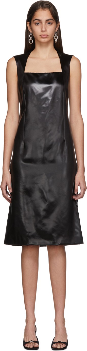 Bottega Veneta Black Satin Dress