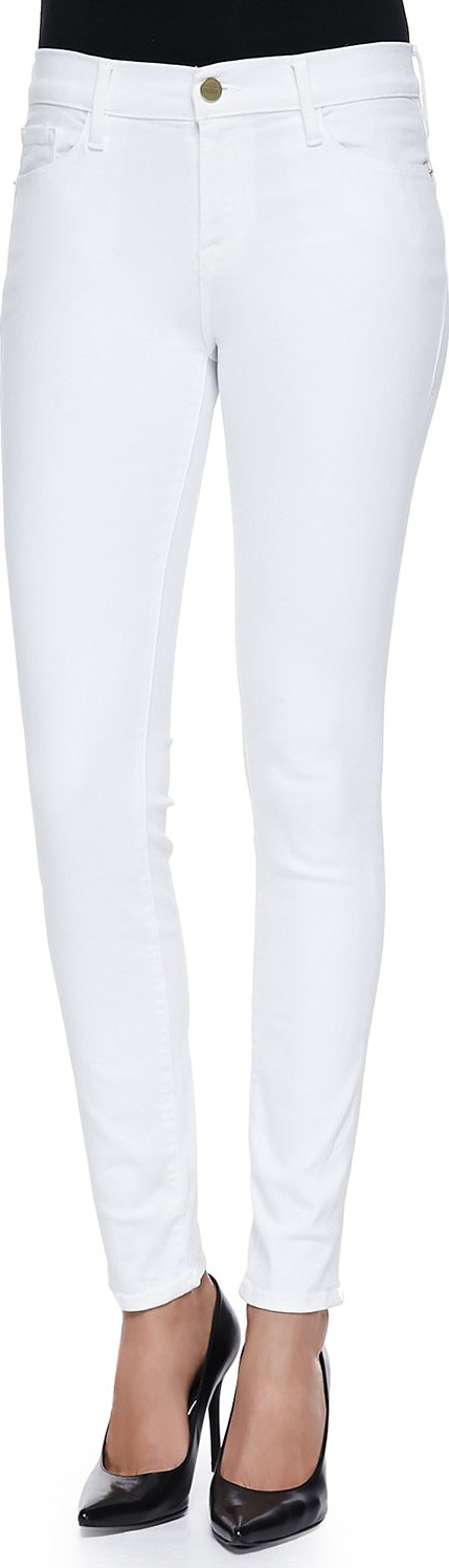 FRAME DENIM Le Color Skinny Denim Jeans, Blanc De Blancs
