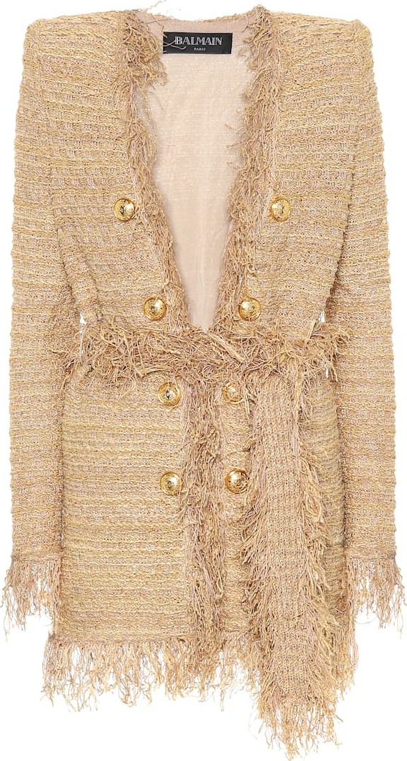 Balmain Silk and cotton blend tweed jacket