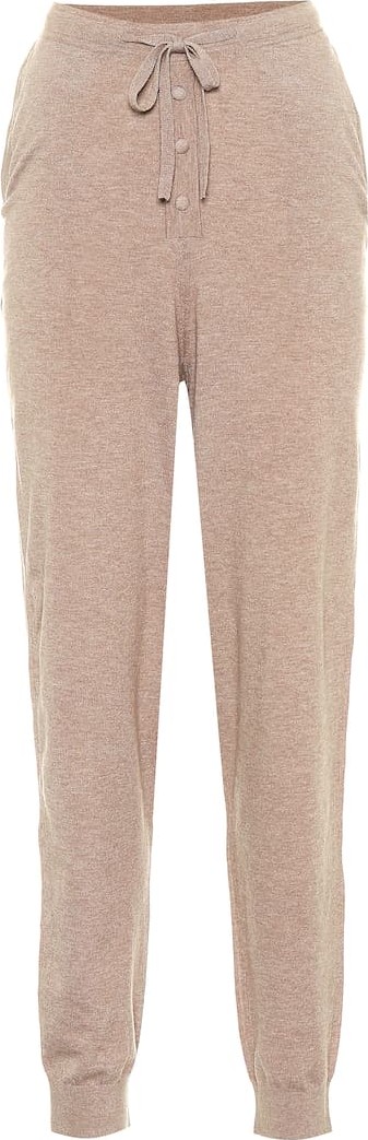 LIVE THE PROCESS Cashmere and silk-blend trackpants
