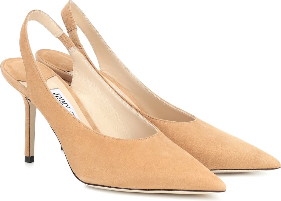 Jimmy Choo Ivy 85 suede slingback pumps