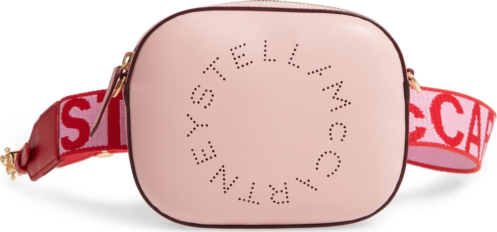 Stella McCartney Perforated Logo Convertible Faux Leather Belt Bag