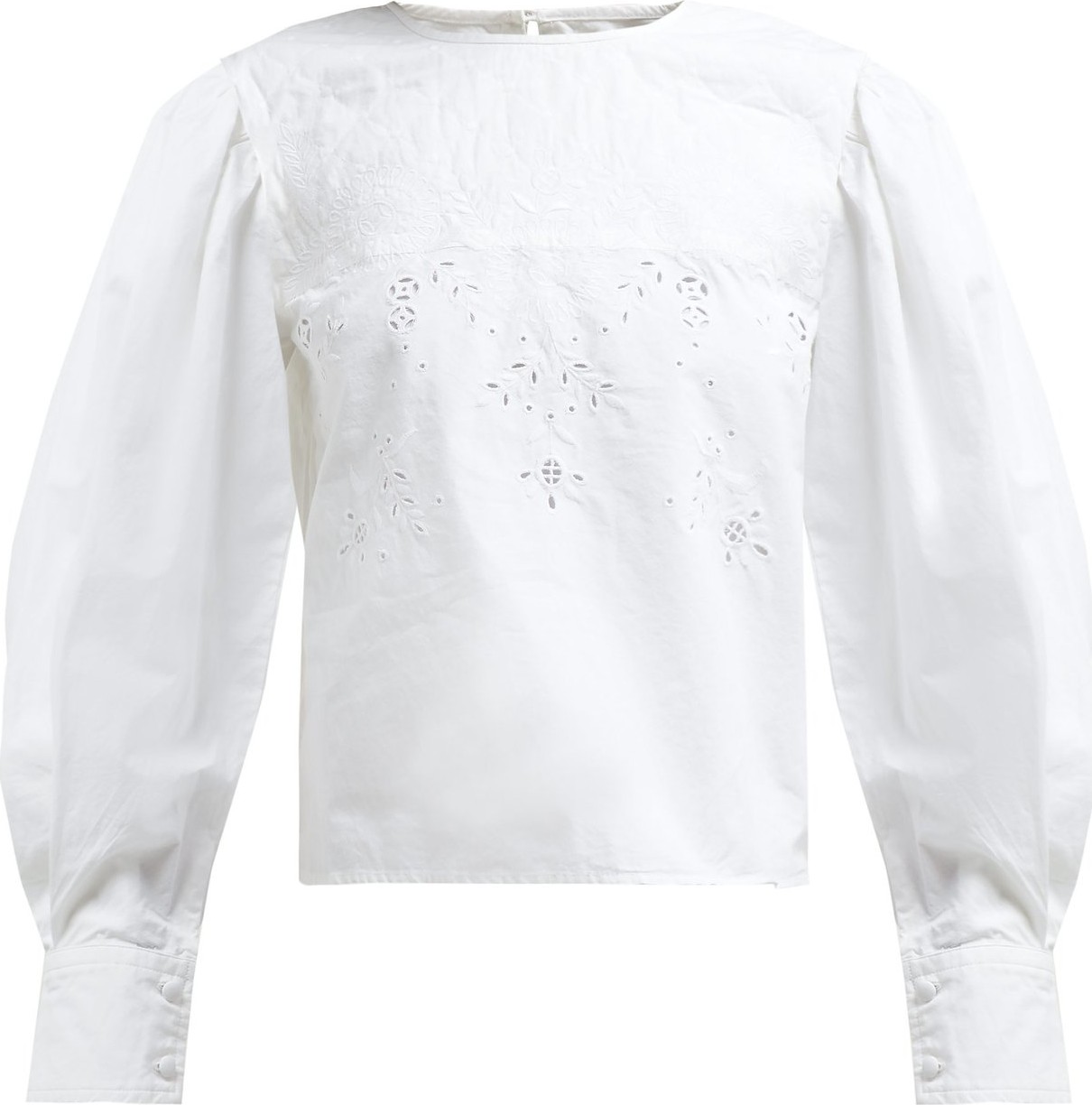 Isabel Marant Etoile Wona broderie-anglaise cotton blouse