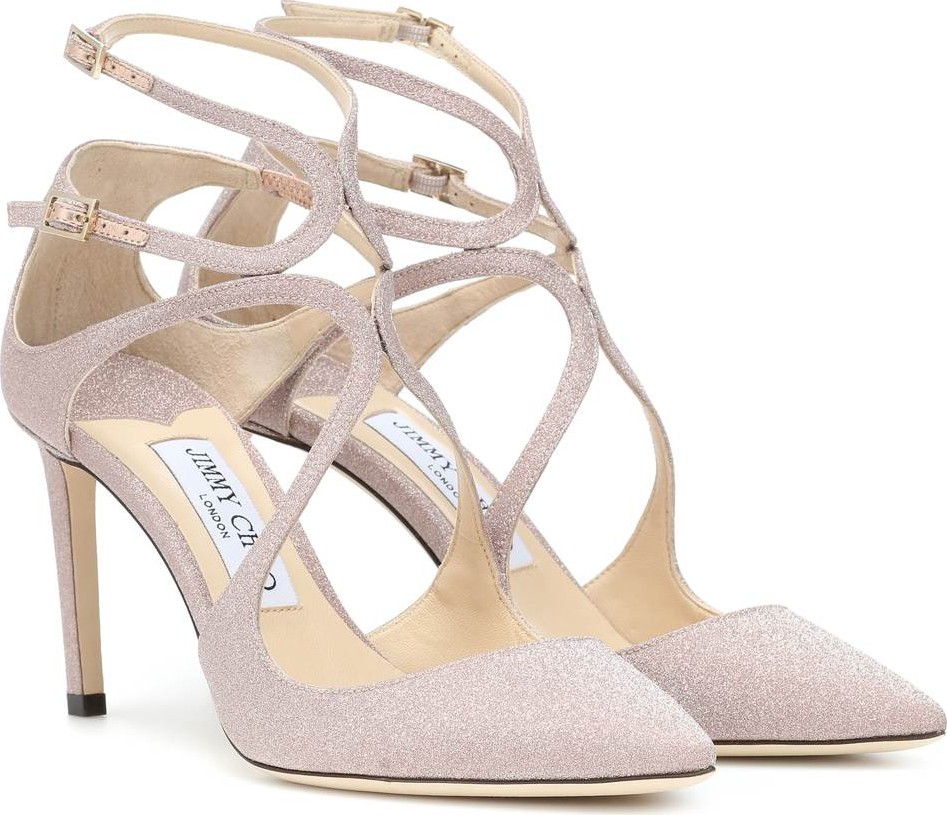Jimmy Choo Lancer 85 glitter pumps