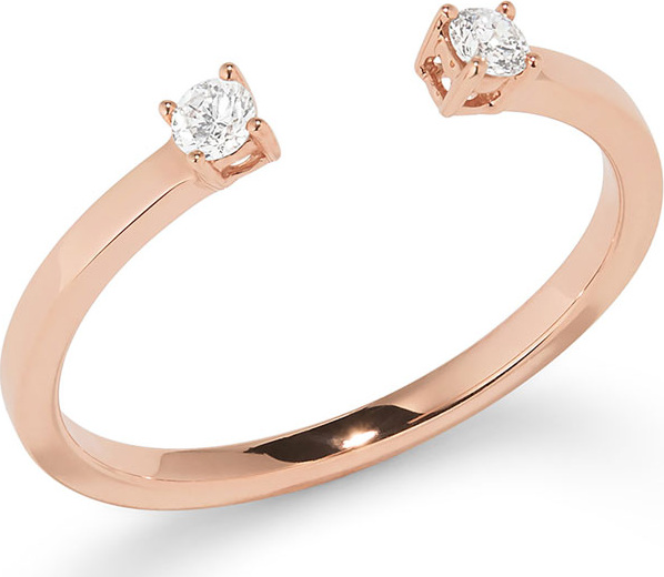 Lana Echo 14k Gold Diamond Round Ring