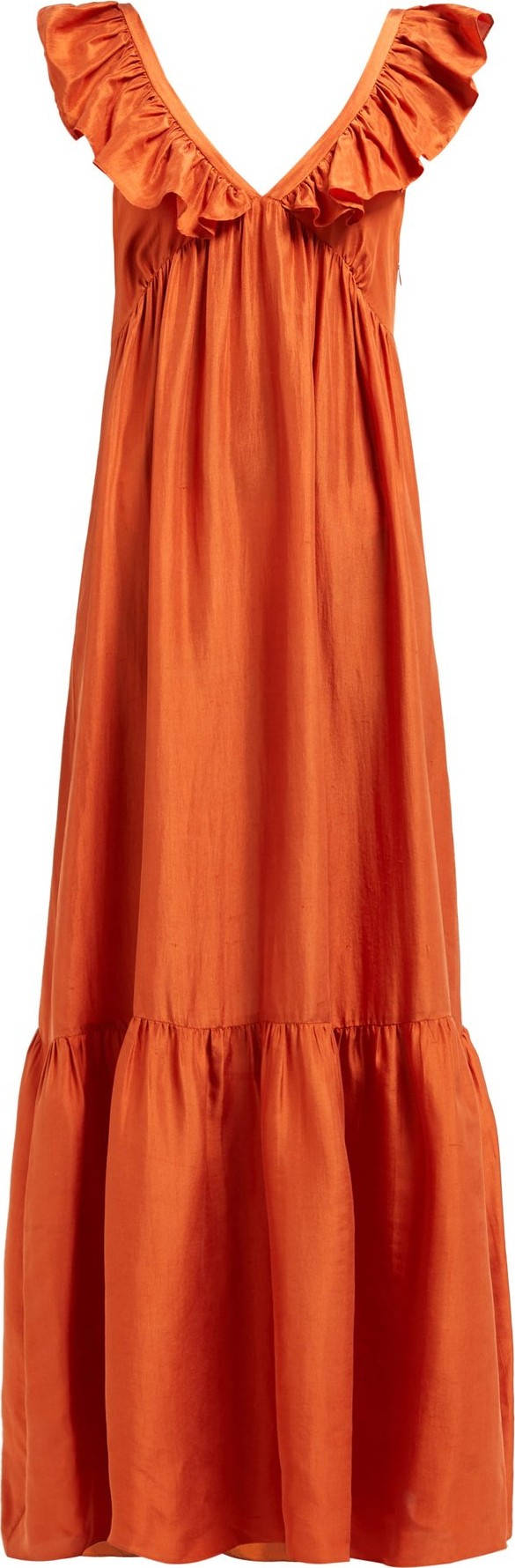 Masscob Acacia ruffled silk dress