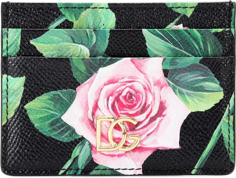Dolce & Gabbana DG floral leather card holder
