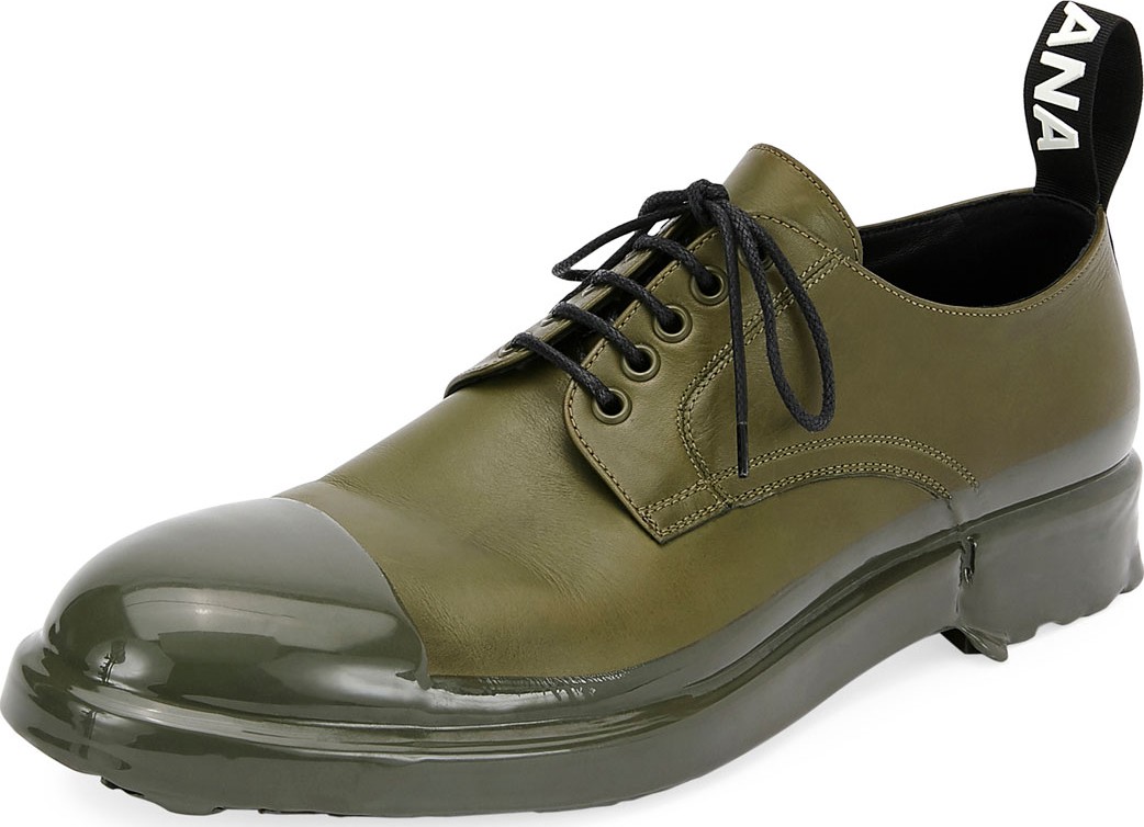 Dolce & Gabbana Men's Leather Cap Toe Derby Shoe