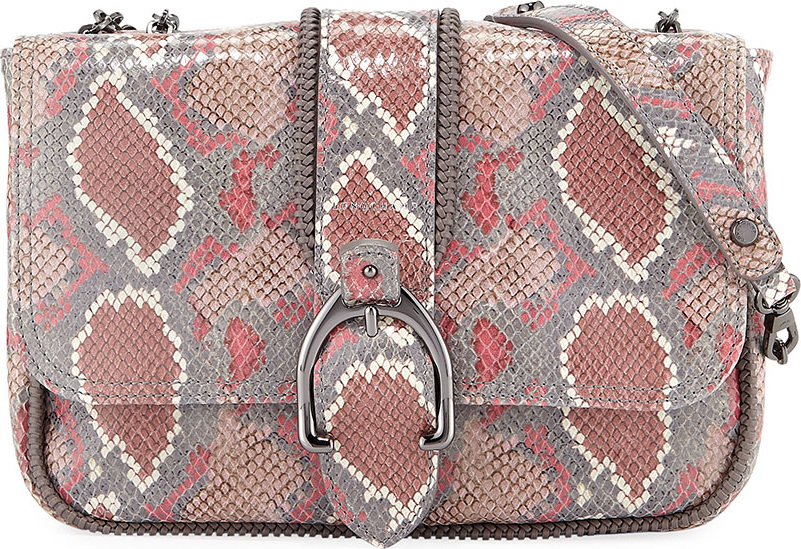 Longchamp Amazon Python Mini Crossbody Bag, Blush