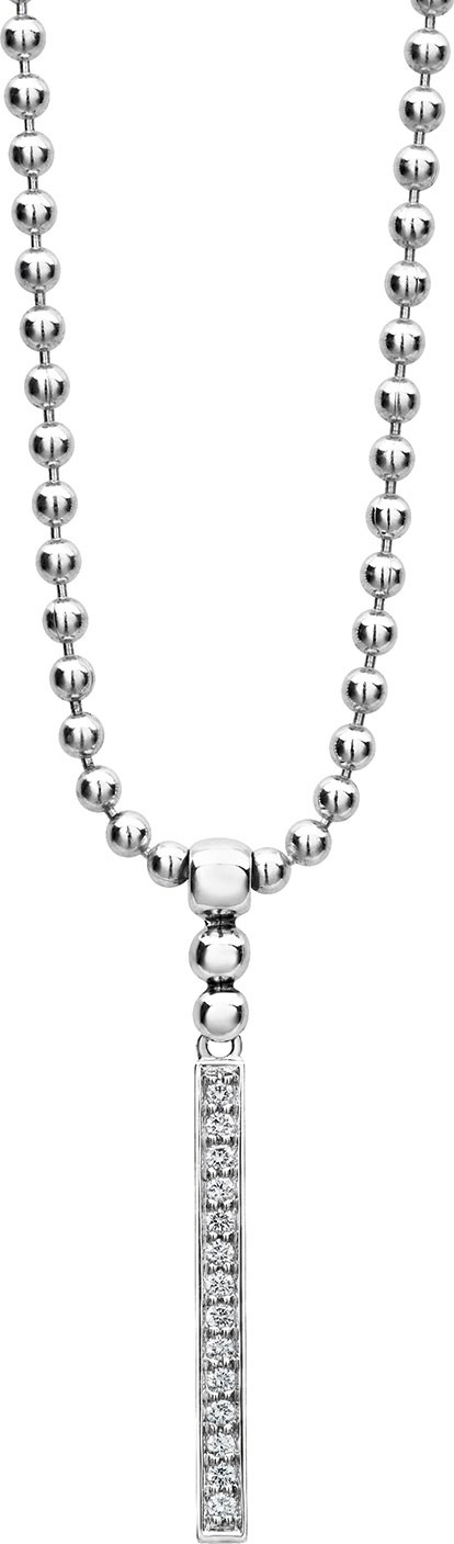 LAGOS Caviar Spark Diamond Stick Pendant Necklace