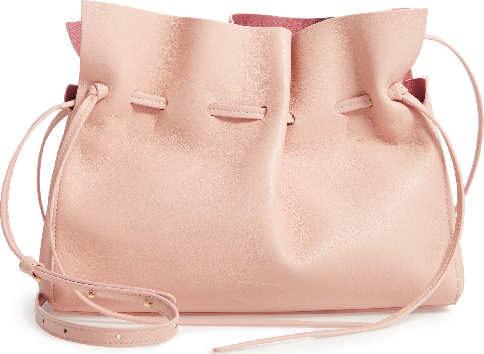Mansur Gavriel Lambskin Leather Drawstring Bag